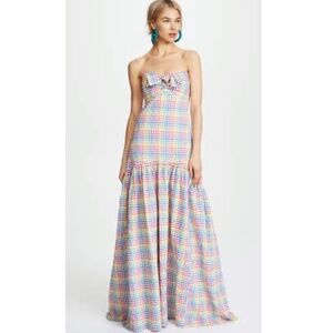 Caroline Constas Strapless Bustier Bow Dress